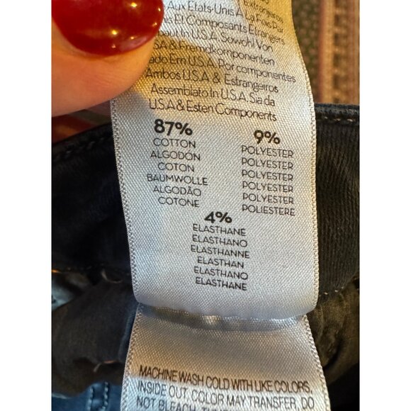 Mother Jeans Women 27 Blue Midnight‎ Denim High Waisted Looker Ankle Fray - Picture 12 of 14